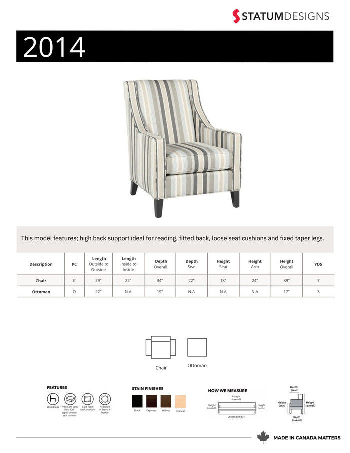 2014 Chair & Ottoman