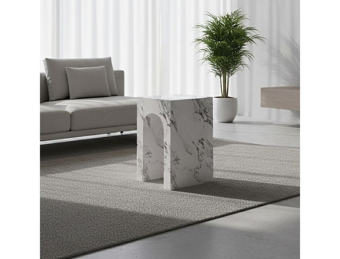 Atticus Bulgari White Arched Accent Table