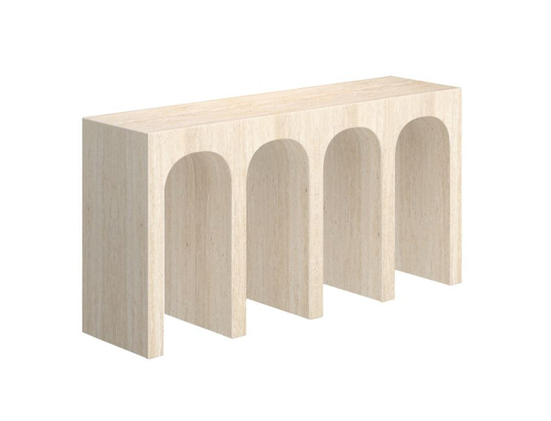 Atticus Travertine Grade Grand Console Table